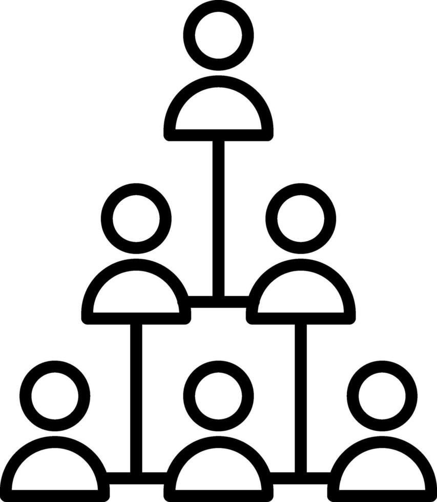 Hierarchical Structure Line Icon vector