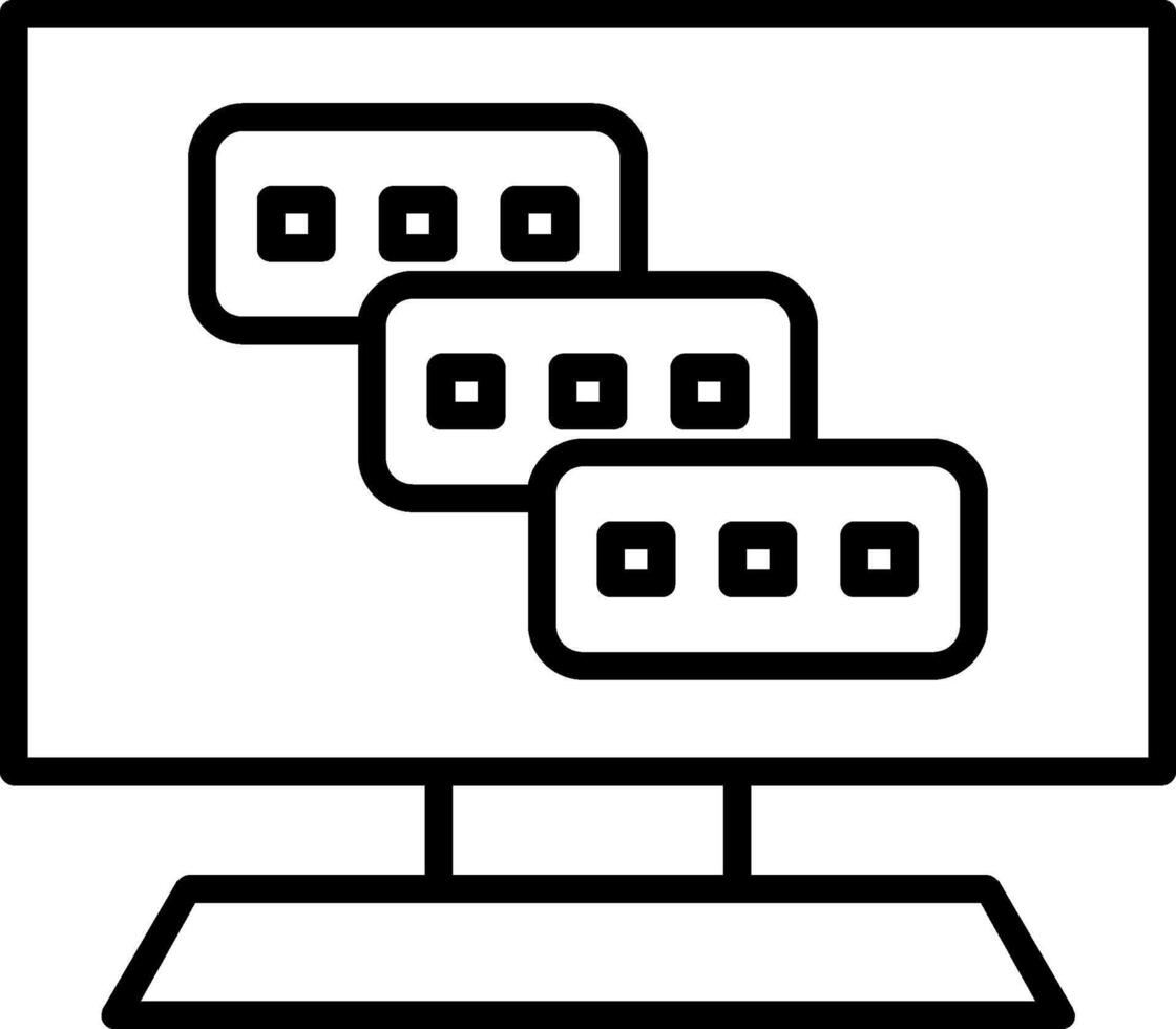 Tasks Line Icon vector