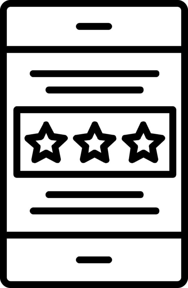 Rating Line Icon vector