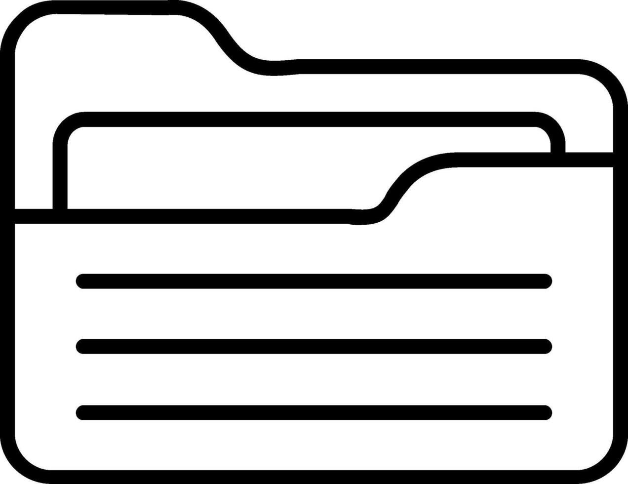 Folder Line Icon vector