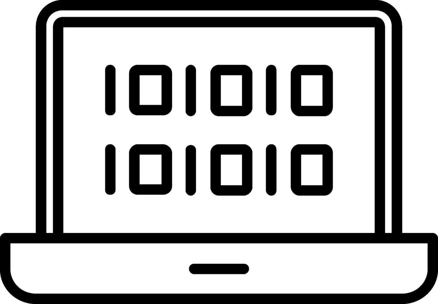 Binary Code Line Icon vector