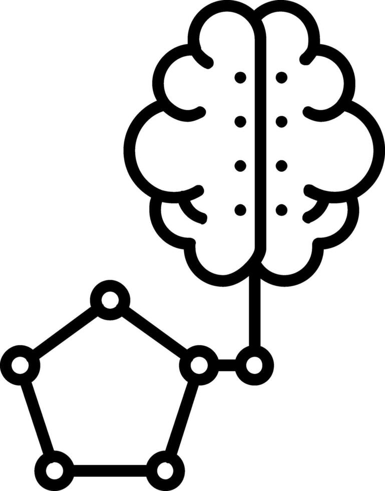 Artificial Intelligence Line Icon vector