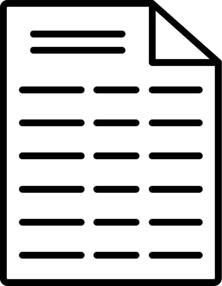 File Line Icon vector