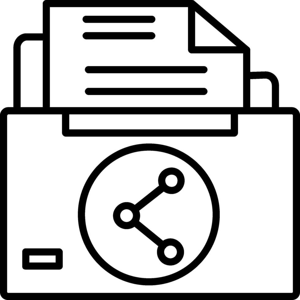 Sharing File Line Icon vector