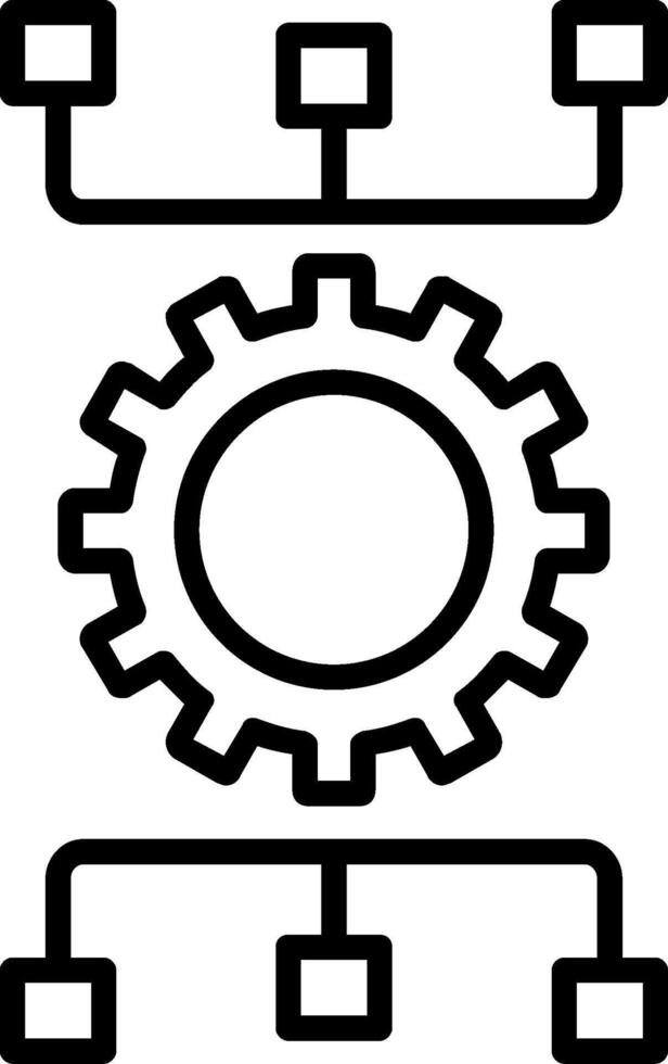 Workflow Planning Line Icon vector