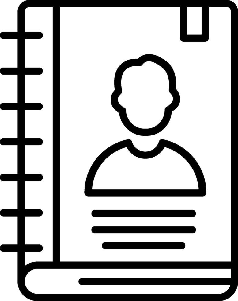 Agenda Line Icon vector