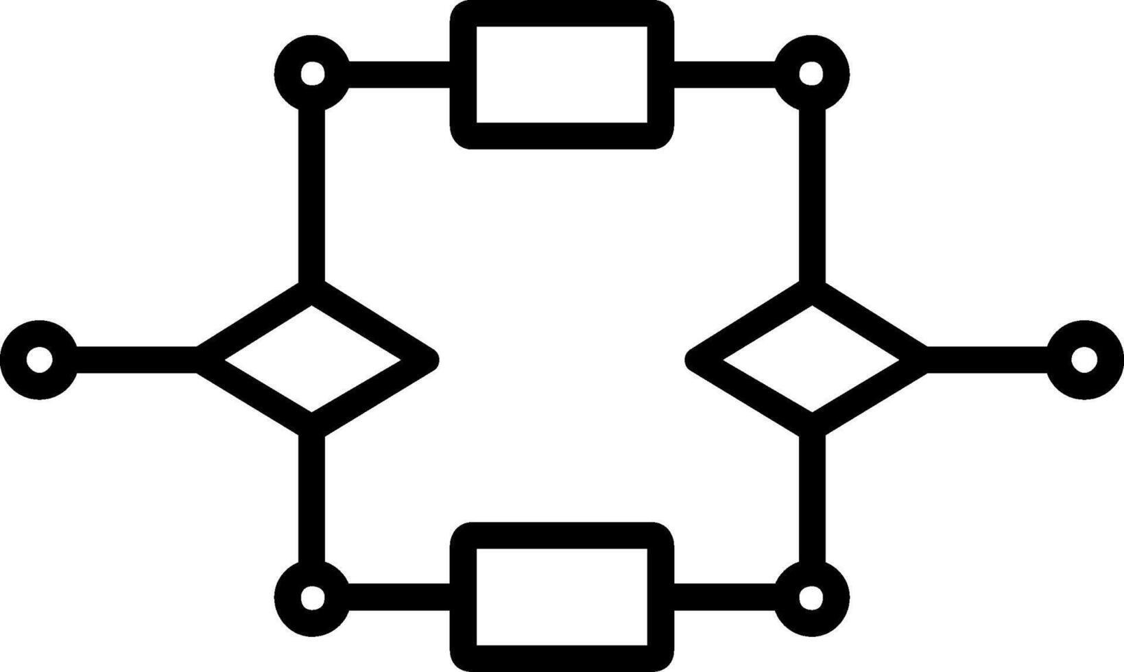 Algorithm Line Icon vector