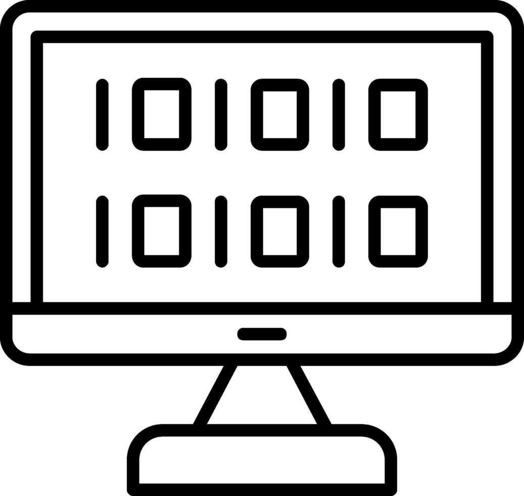 Algorithm Line Icon vector