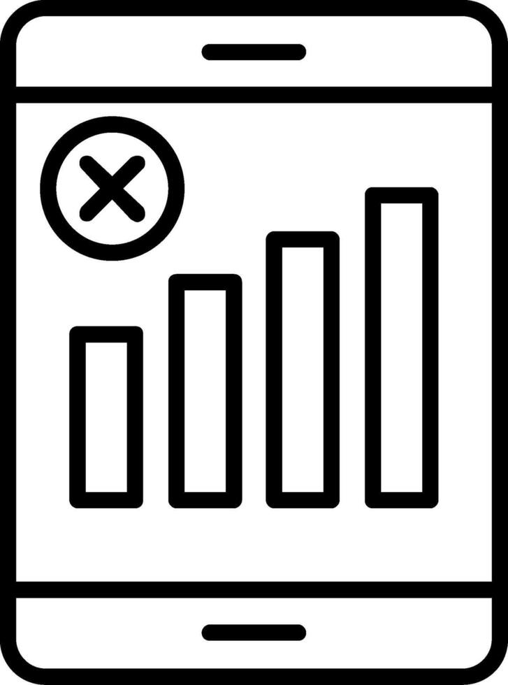 No Signal Line Icon vector