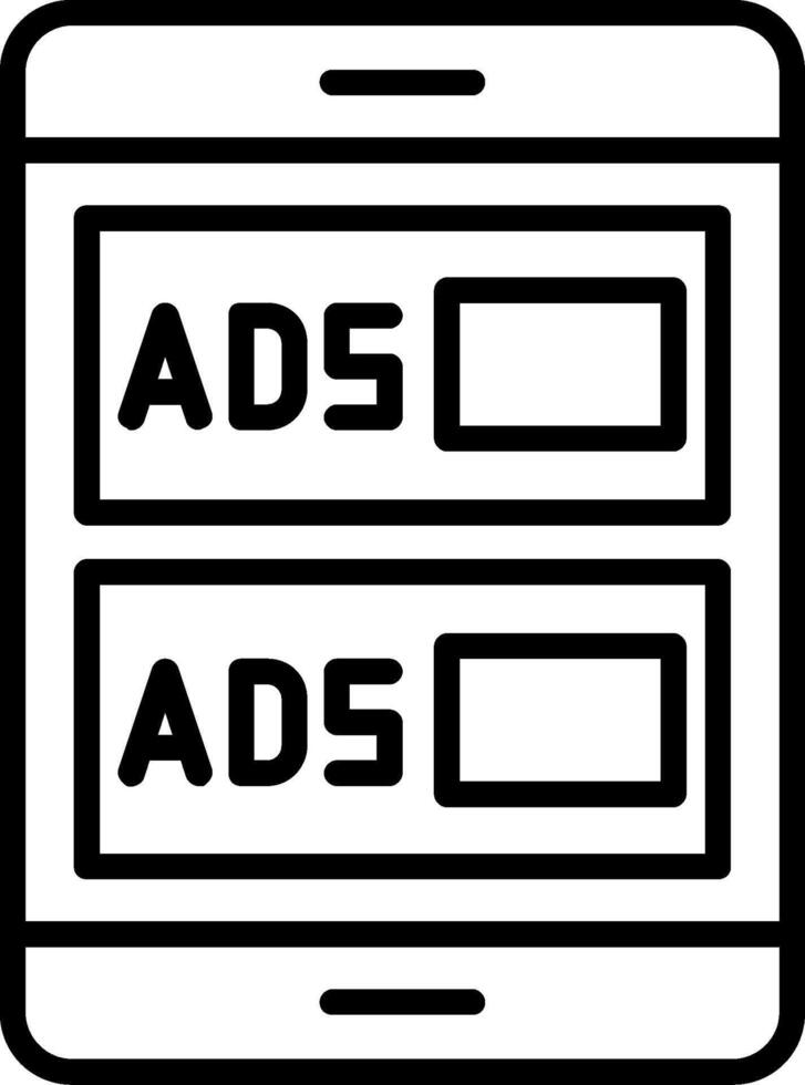 Ads Campaign Line Icon vector