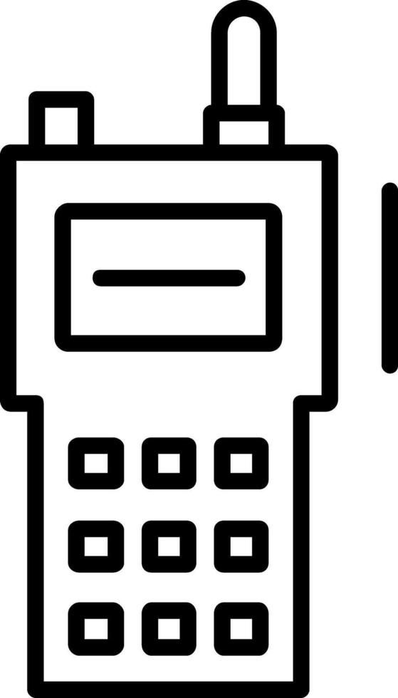 Walkie Talkie Line Icon vector