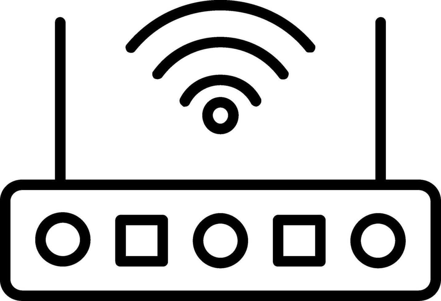 Wifi Router Line Icon vector