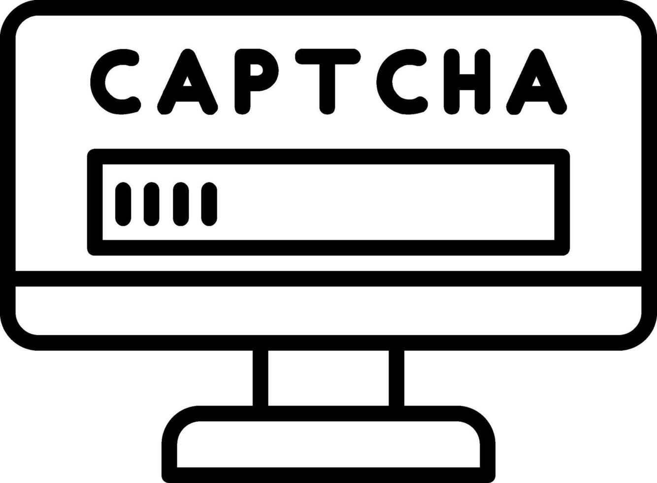 Captcha Line Icon vector