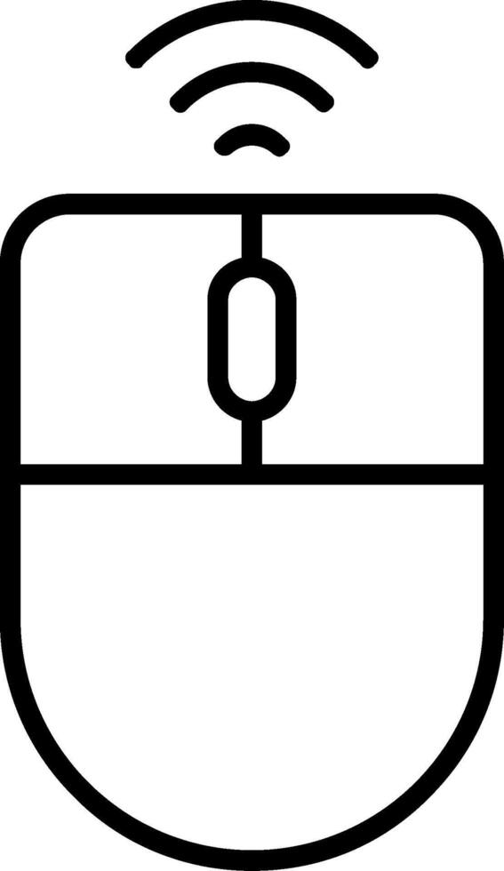 Wireless Mouse Line Icon vector