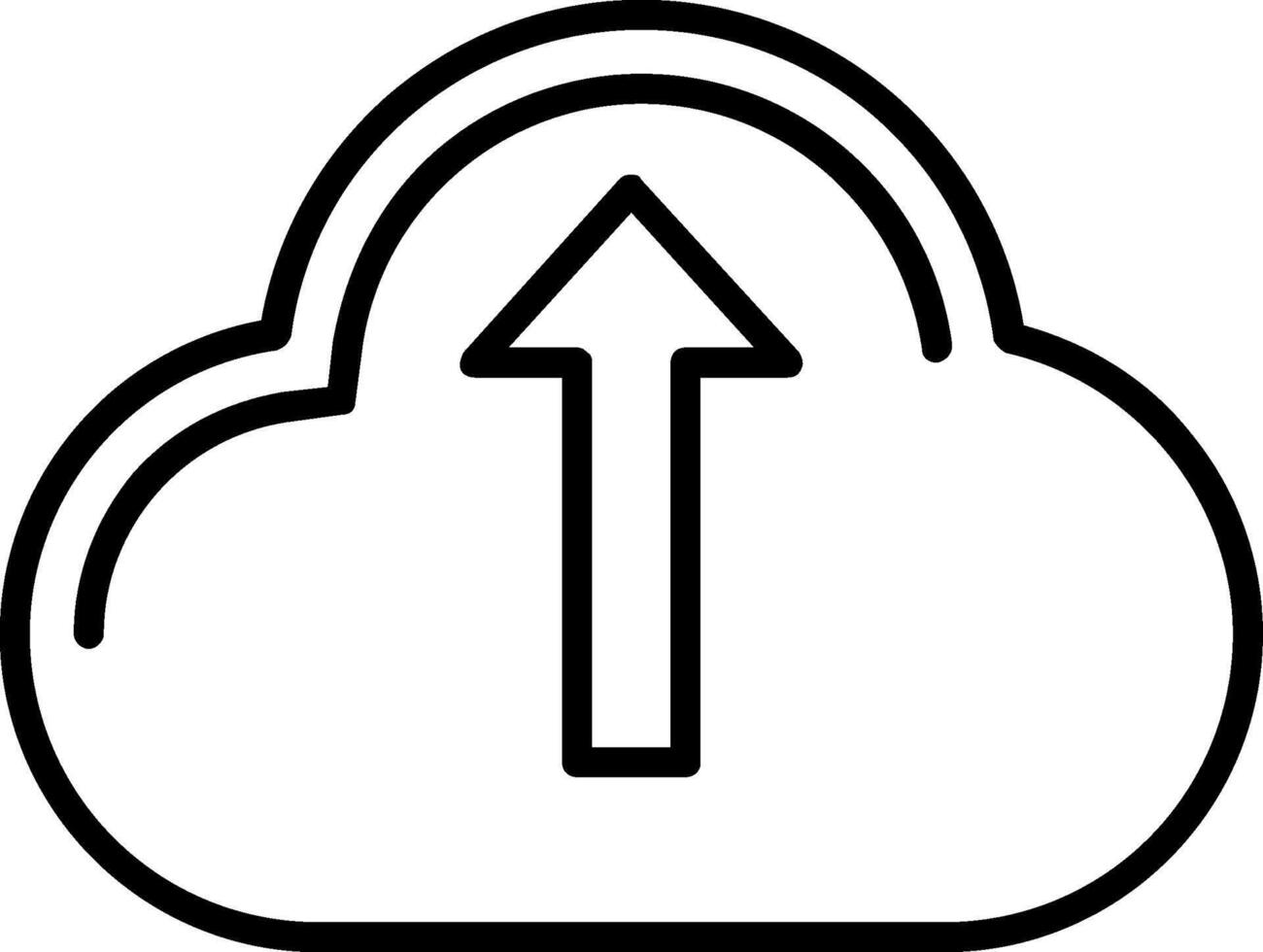 Cloud Uploading Line Icon vector