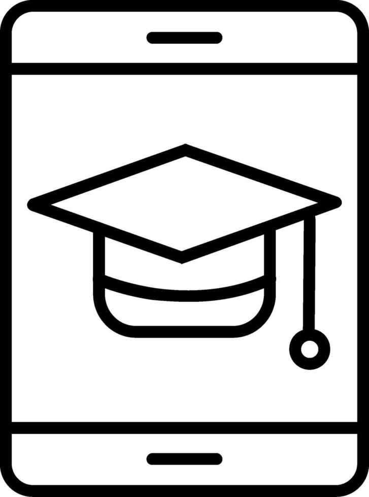 Graduation Line Icon vector