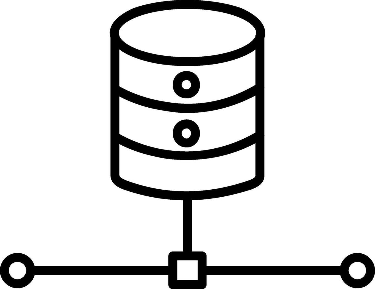 Database Line Icon vector