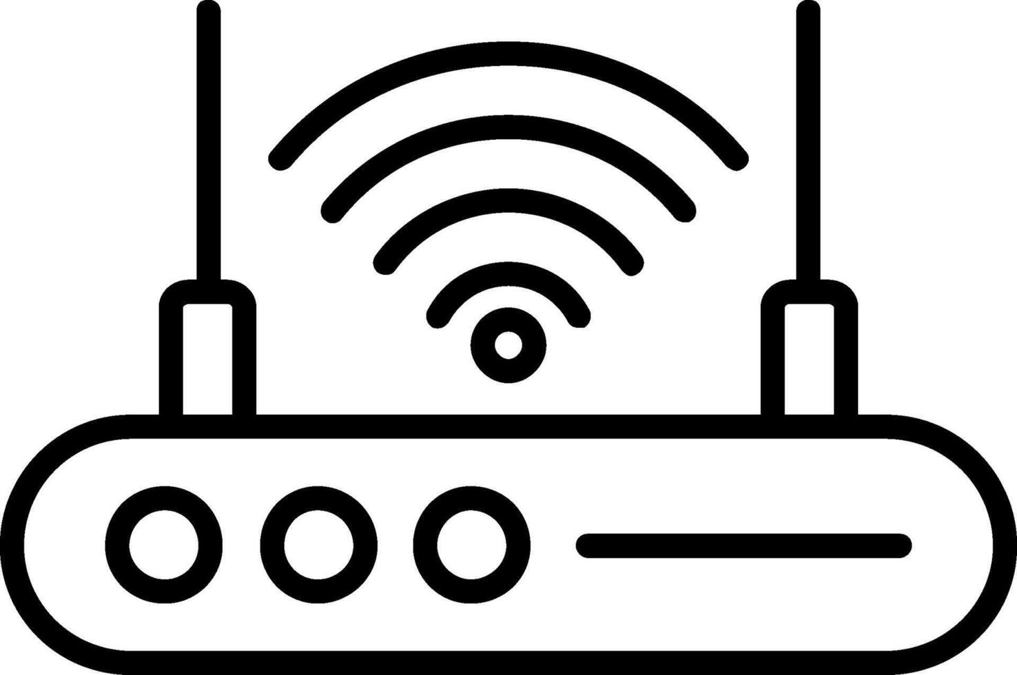 Wifi Router Line Icon vector