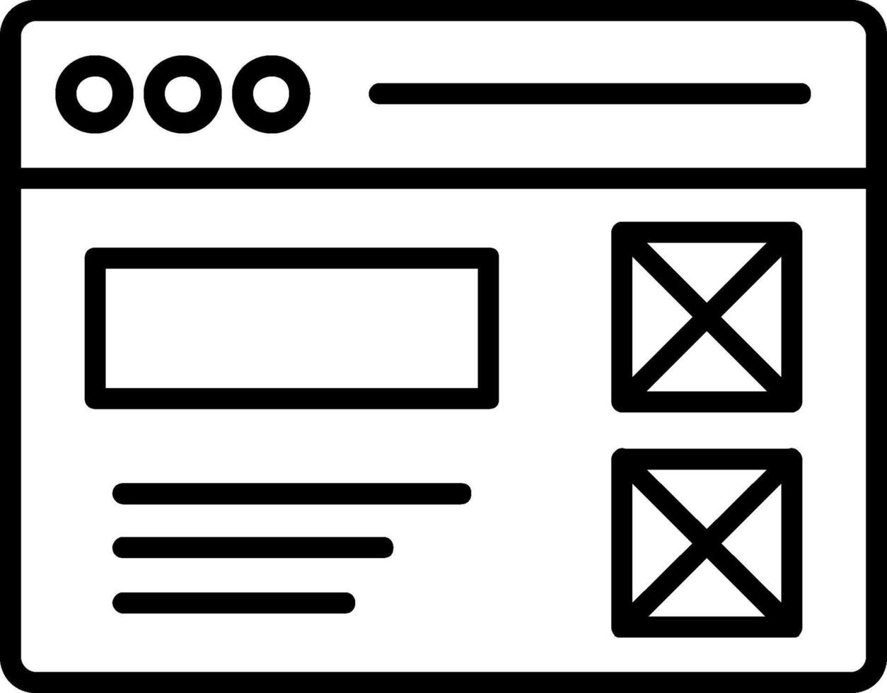 Wireframe Line Icon vector