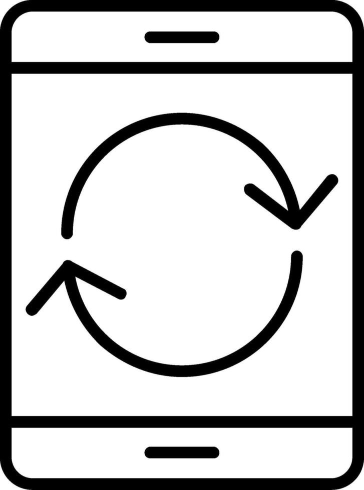 Restart Line Icon vector