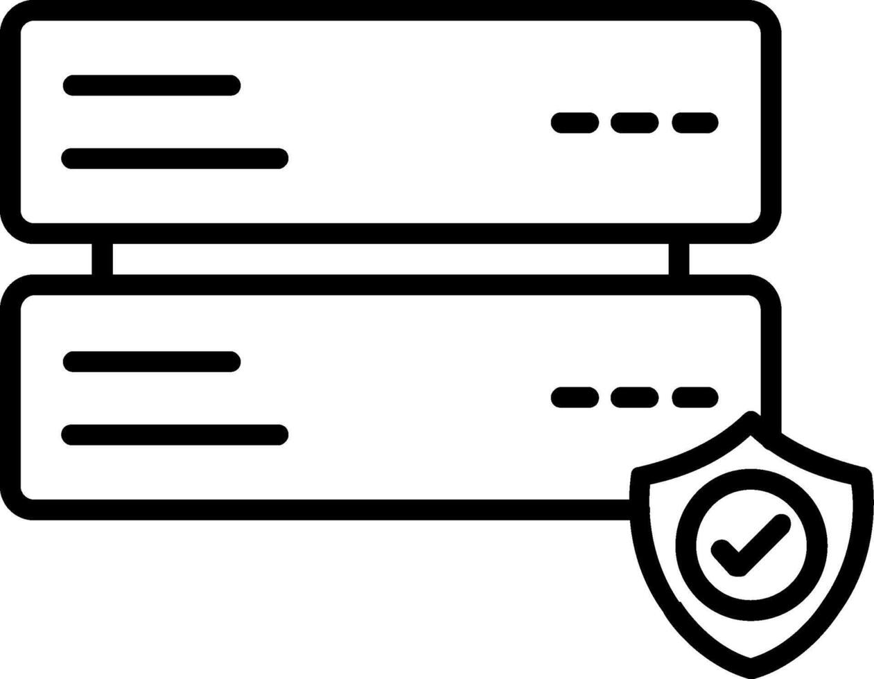 Database Security Line Icon vector