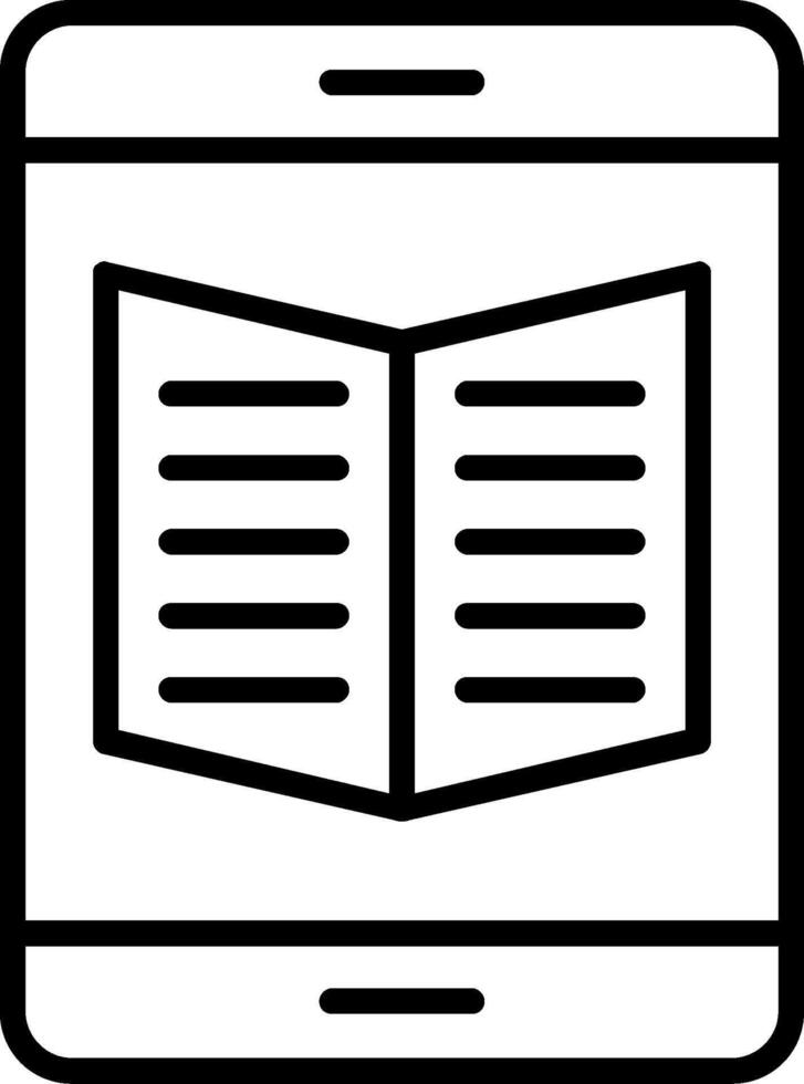 Ebook Line Icon vector