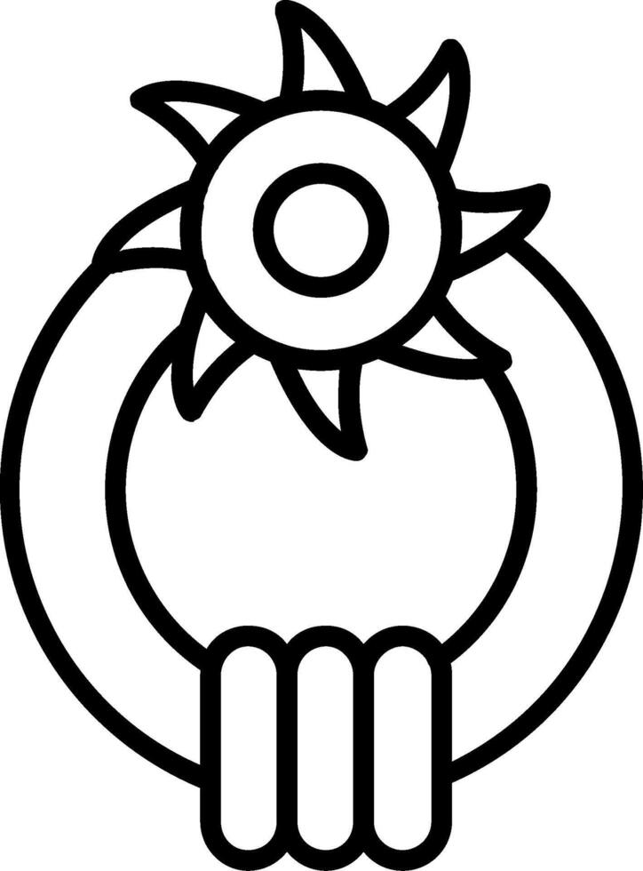 Door Knocker Line Icon vector