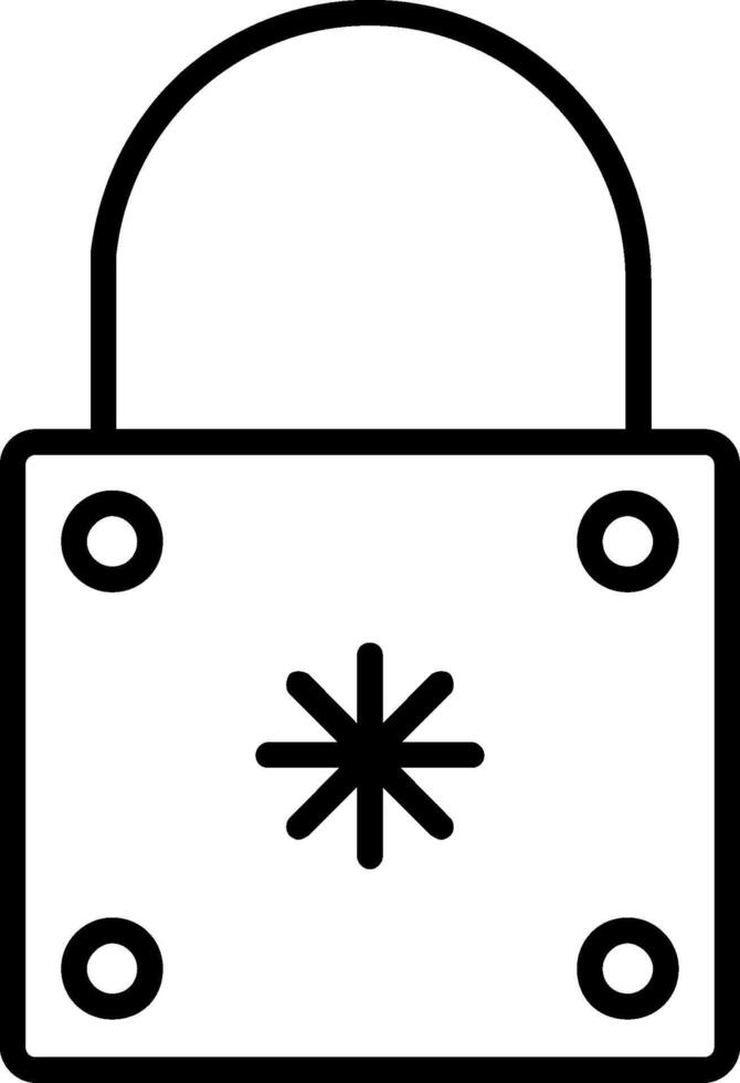 Padlock Line Icon vector