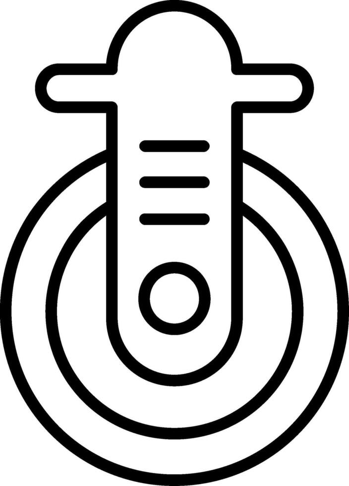 Caster Line Icon vector
