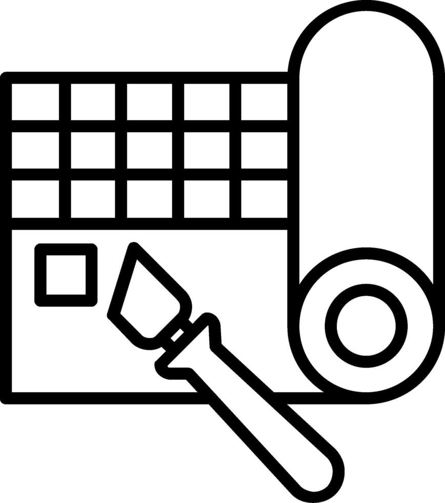 Cutting Mat Line Icon vector