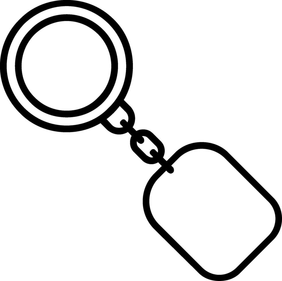 Key Ring Line Icon vector