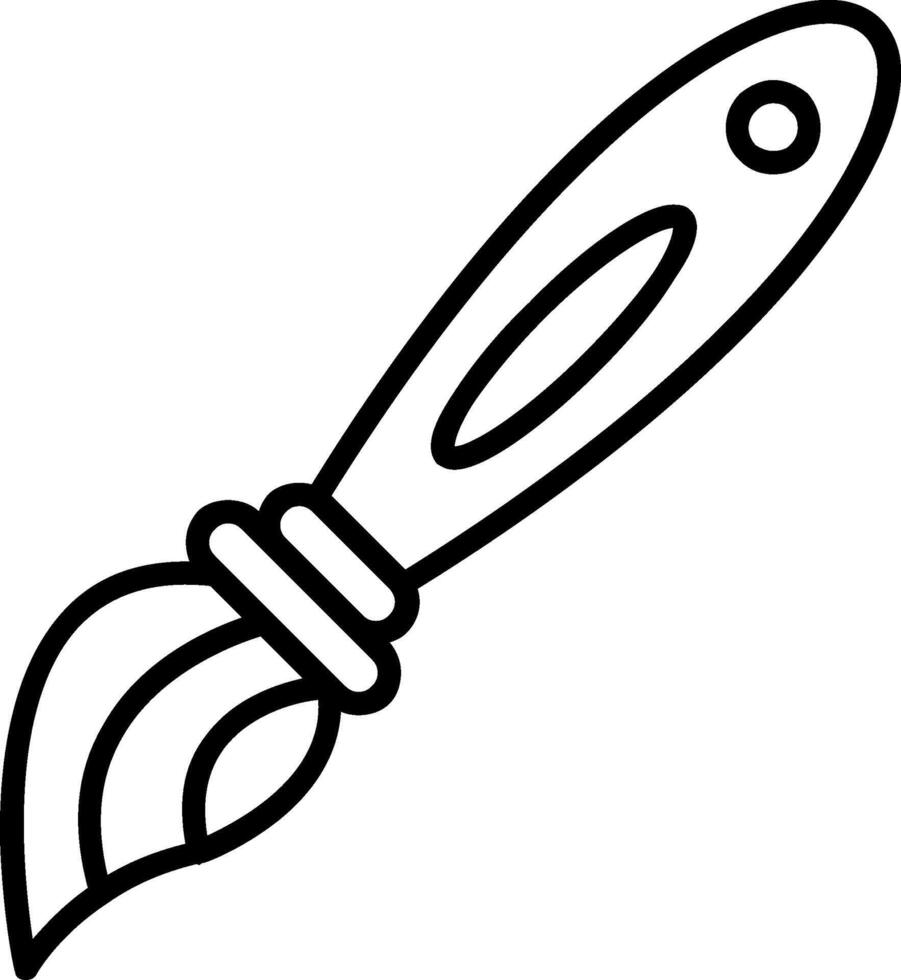 Paint Brush Line Icon vector