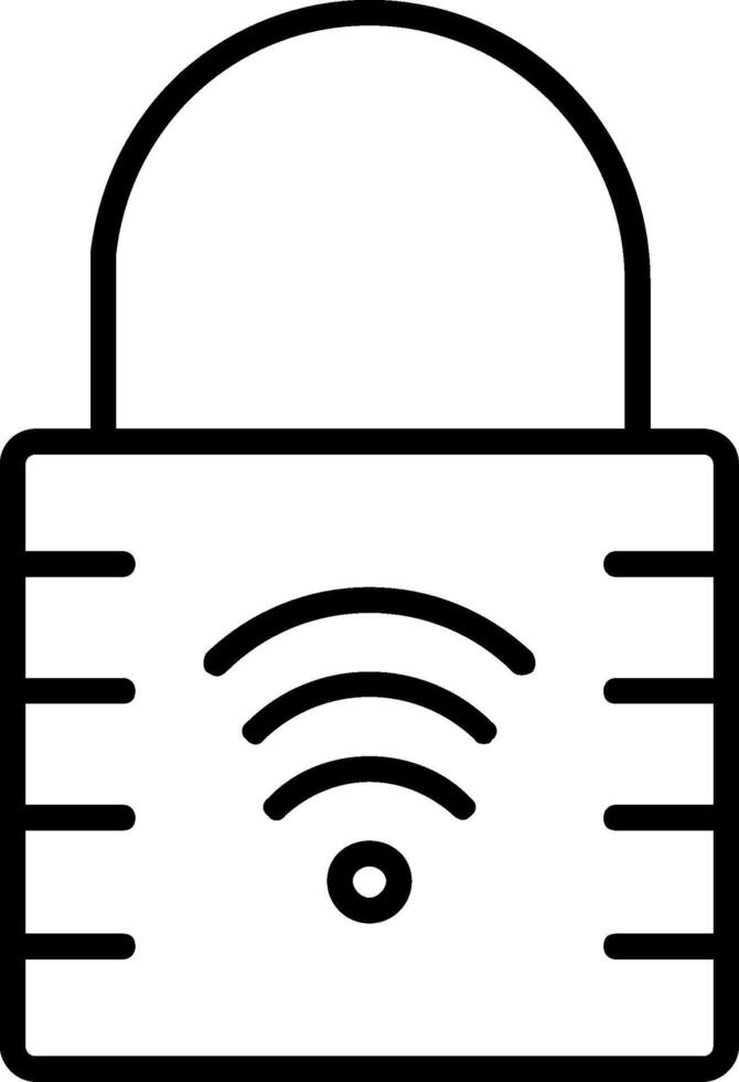 Padlock Line Icon vector