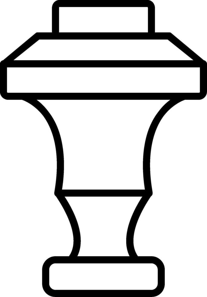 Curtain Top Line Icon vector
