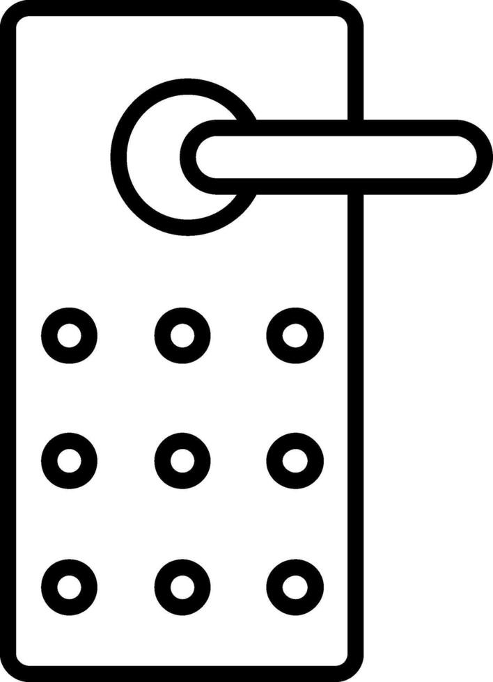 Door Lock Line Icon vector