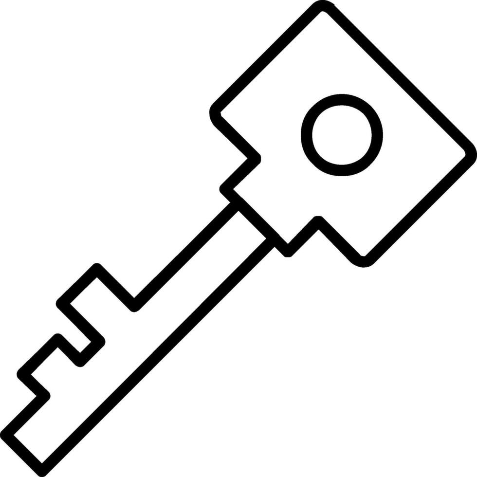 Key Line Icon vector