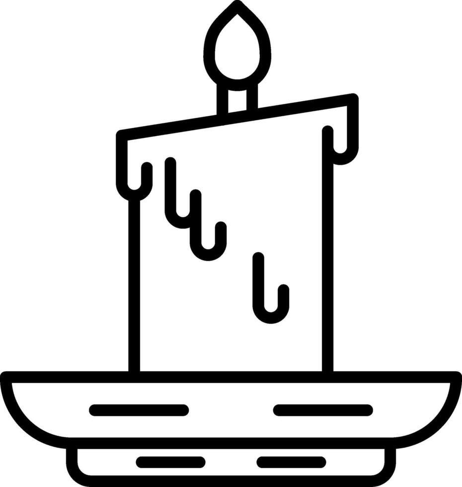 Candle Line Icon vector