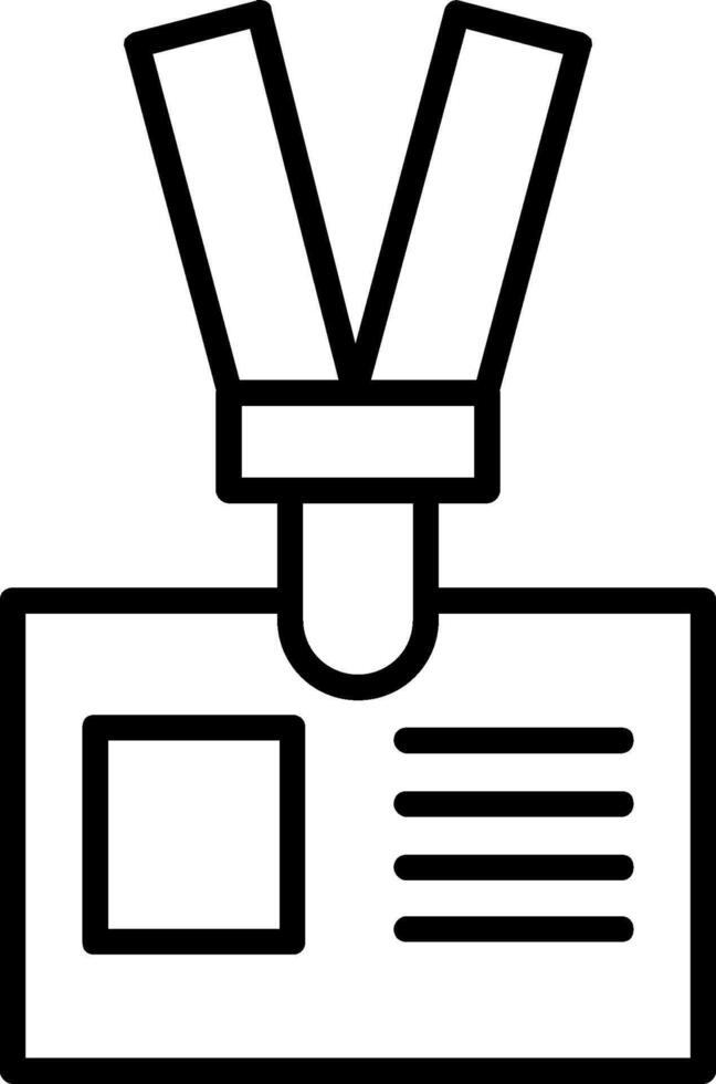 Lanyard Line Icon vector