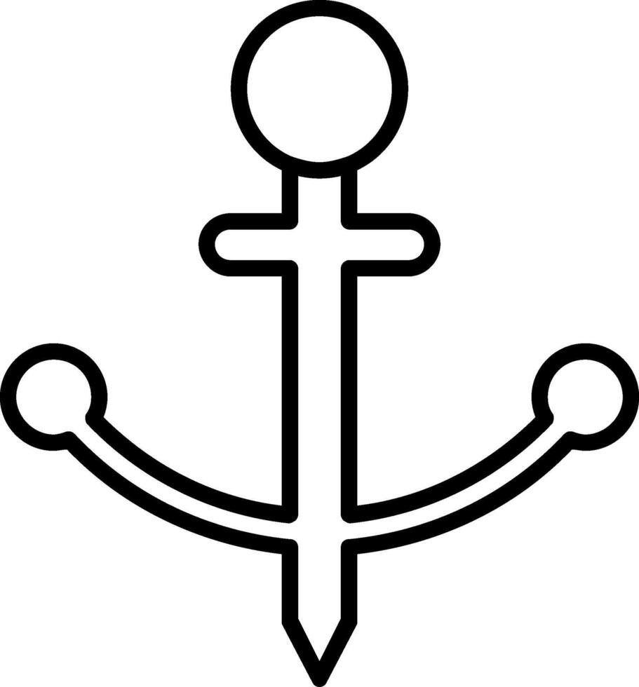 Anchor Line Icon vector