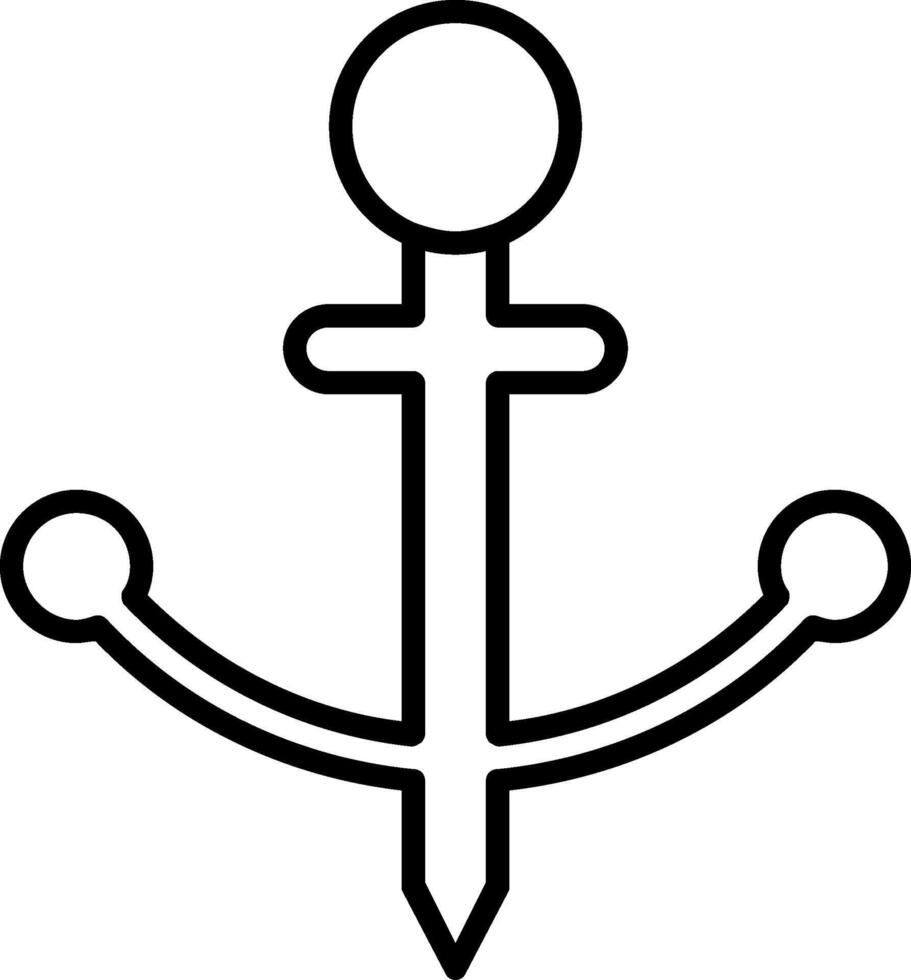 Anchor Line Icon vector