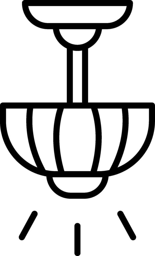 Lamp Line Icon vector