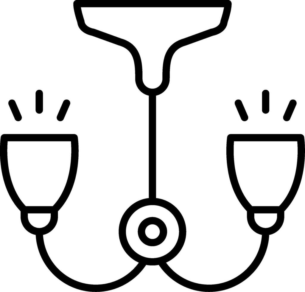 Lamp Line Icon vector