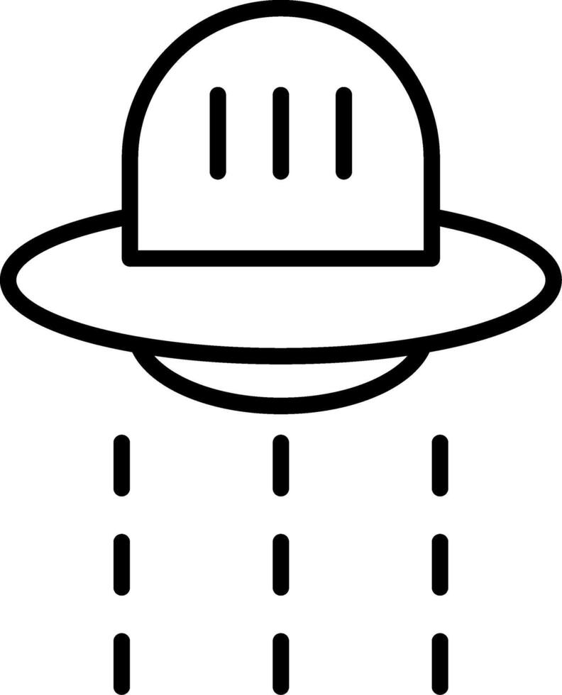 Ufo Hunter Line Icon vector