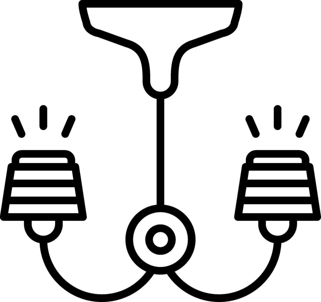 Lamp Line Icon vector