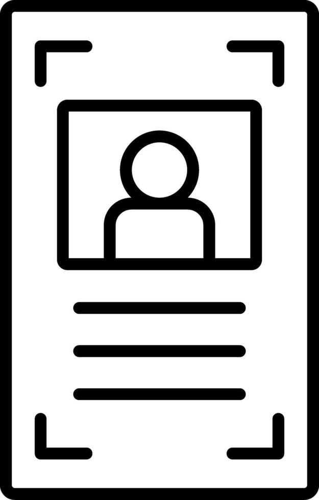 Baseball Card Line Icon vector