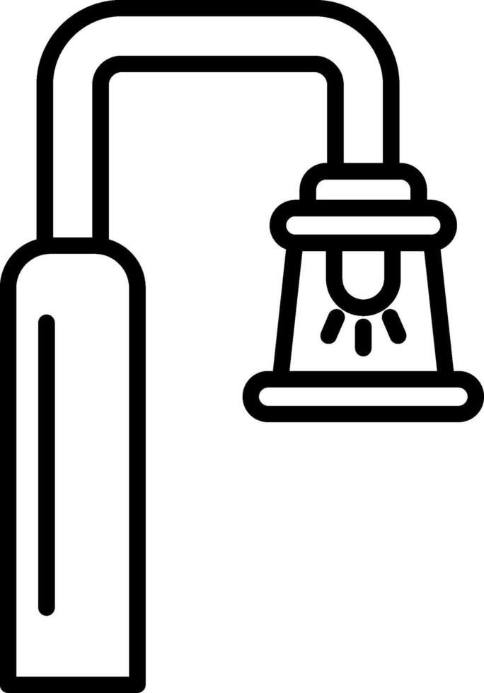 Street Light Line Icon vector