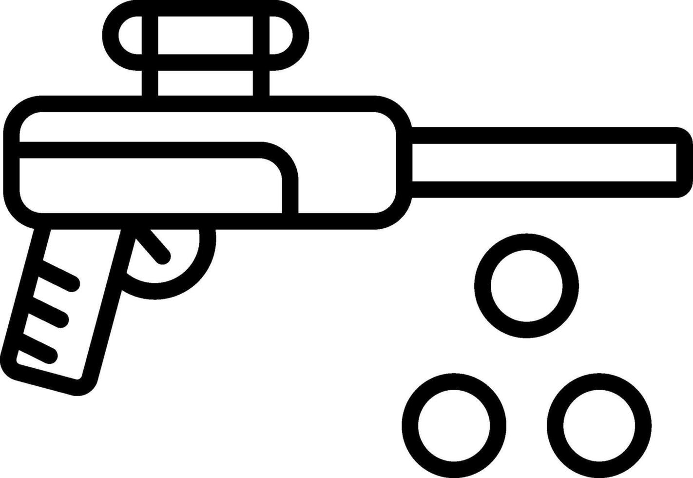 Paintbal Line Icon vector