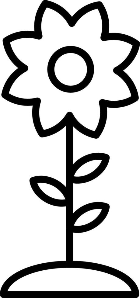 Flower Line Icon vector