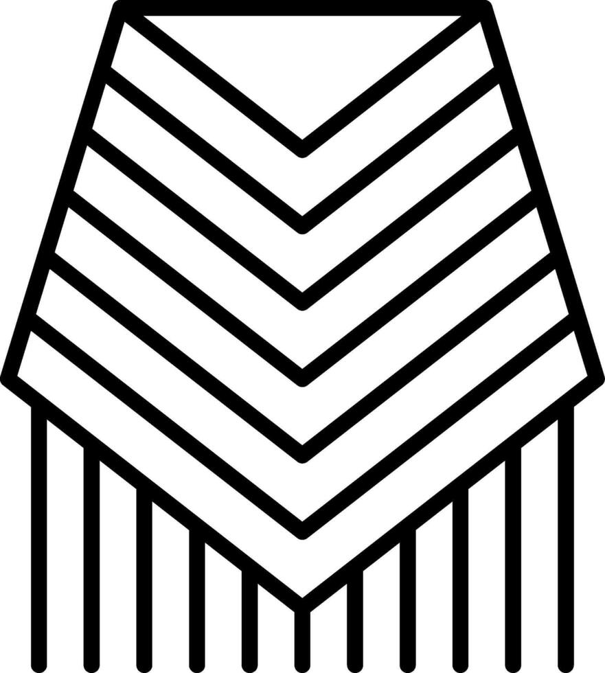 Poncho Line Icon vector