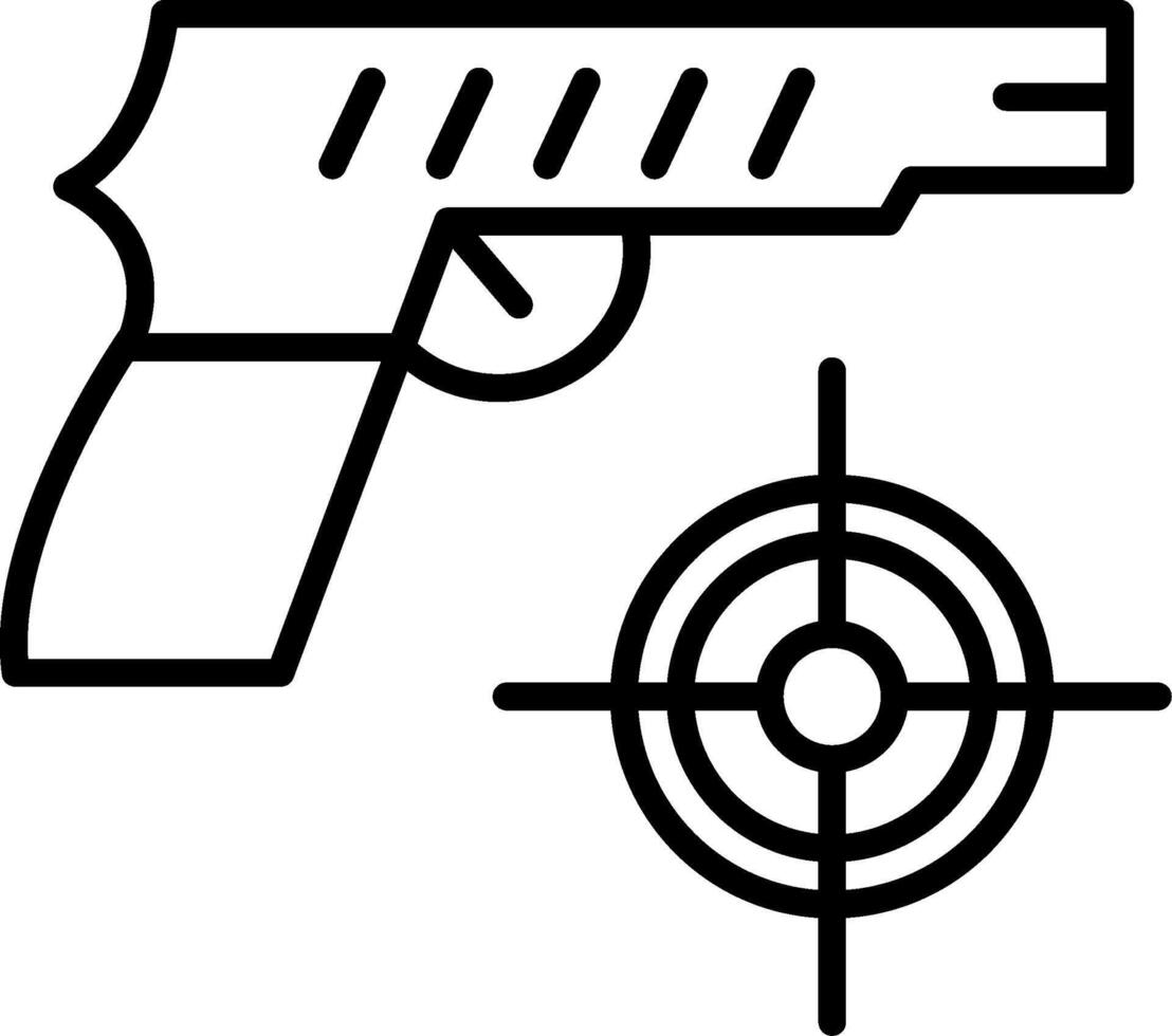 Shooting Line Icon vector